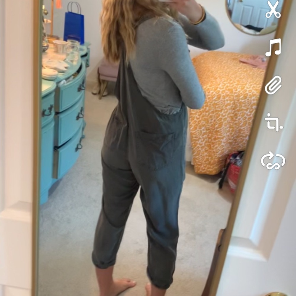 Army green AERIE overalls
